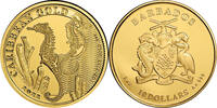 Barbados 10$ 1 oz Gold Coin Caribbean Seahorse -