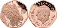 Gro&szlig;britannien 50 Pence 2026 Gold Coin Game of Thrones - Fire PP 28,454.78 元  ＋  701.62 元 运费