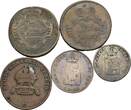RDR, Habsburg Lot 5 Stück Kupfermünzen 1799, 1822, 1823, 1834 Franz II. (I.) 1792-1835 s / VF-