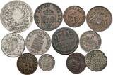 Altdeutschland Lot 11 Stück Münzen Silber/Kupfer VF