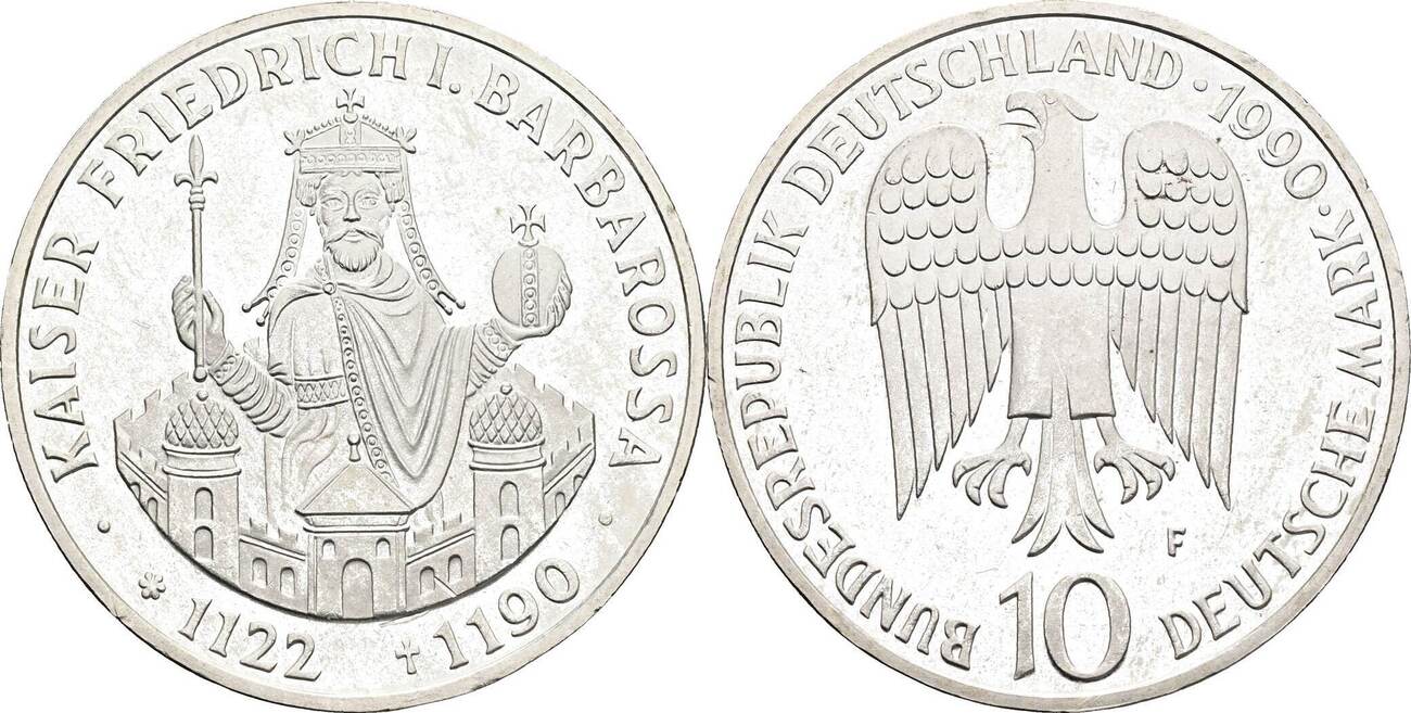 Deutschland 10 Deutsche Mark 1990 F EF | MA-Shops