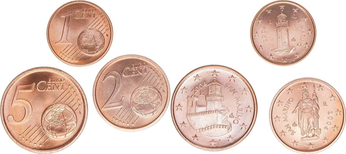 San Marino 1+2+5 Cent 2004 | MA-Shops