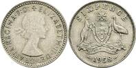 Australien 6 Pence Australien, Elisabeth II. 1952-2022, 6 Pence 1958 -