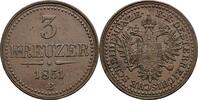Kaisertum Österreich 3 Kreuzer Franz Joseph I. 1848-1916 -