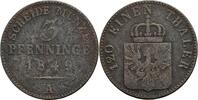 Preußen 3 Pfennige Preußen, Friedrich Wilhelm IV. 1840-1861, 3 Pfennige 1849 A -