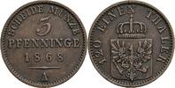 Preussen 3 Pfennige Preussen, Wilhelm I. 1861-1888, 3 Pfennige 1868 A -