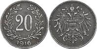 Österreich, Kaiser Franz Joseph I., 20 Heller 1916 ss 2.93 US$ Tax included +  117.32 US$ shipping