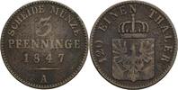 Preussen 3 Pfennige Preussen, Friedrich Wilhelm IV. 1840-1861, 3 Pfennige 1847 A -