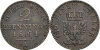 Preussen 2 Pfennige Preussen, Wilhelm I. 1861-1888, 2 Pfennige 1861 A -