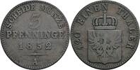 Preussen 3 Pfennige Preussen, Friedrich Wilhelm IV. 1840-1861, 3 Pfennige 1852 A -
