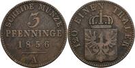 Preussen 3 Pfennige Preussen, Friedrich Wilhelm IV. 1840-1861, 3 Pfennige 1856 A -