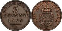 Preussen 3 Pfennige Preussen, Wilhelm I. 1861-1888, 3 Pfennige 1869 A -