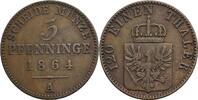 Preussen 3 Pfennige Preussen, Wilhelm I. 1861-1888, 3 Pfennige 1864 A -