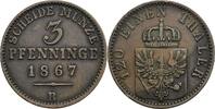 Preussen 3 Pfennige Preussen, Wilhelm I. 1861-1888, 3 Pfennige 1867 B -
