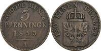 Preussen 3 Pfennige Preussen, Friedrich Wilhelm IV. (1840-1861), 3 Pfennige 1853 A -