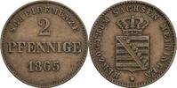 Sachsen-Meiningen 2 Pfennige Sachsen-Meiningen, Bernhard Erich Freund (1803-1866), 2 Pfennige 1865 -