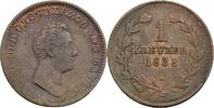 Baden 1 Kreuzer Baden, Leopold Großherzog 1830-1852, 1 Kreuzer 1838 -