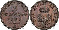 Preussen 3 Pfennige Preussen, Wilhelm I. 1861-1888, 3 Pfennige 1867 A -