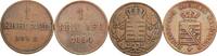 Sachsen-Meiningen Lot 2 Stück Kreuzer Sachsen-Meiningen, Bernhard II. Erich Freund 1803-1866, Lot 2 Stück Kreuzer 1842+1854 -