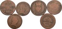 RDR Habsburg Lot mit 3 Stück Kupfermünzen Franz I. (II.) 1792-1835 -