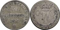 6 Kreuzer 1817 Württemberg Wilhelm I. 1816-1864 ss/ss-