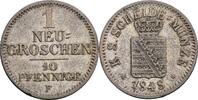 1 Neugroschen 1848 F Sachsen Friedrich August II. 1836-1854 ss