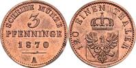 Preussen 3 Pfennige Preussen, Wilhelm I. (1861-1888), 3 Pfennige 1870 A -