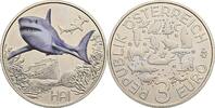 Österreich, 2. Republik 3 Euro Hai Farbdruck -