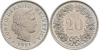 Schweiz 20 Rappen Schweiz, 20 Rappen 1991 B -