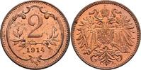Kaisertum Österreich 2 Heller Kaisertum Österreich, Franz Joseph I. 1848-1916, 2 Heller 1914 -
