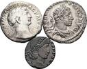 ROM, Kaiserzeit Lot Denare, Bronze Elagabalus 218-222 / Traianus 98-117 / Constans 333-350 -