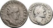 ROM Lot 2 Stk. Denar, Antoninian Domitianus 81-96, Valerianus I. 253-260 -