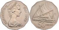Fidschi Inseln 50 Cents Fidschi Inseln, Elisabeth II. 1952-2022, 50 Cents 1975 -