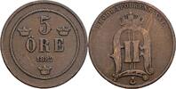 Schweden 5 Öre Schweden, Oskar II. 1872-1907, 5 Öre 1882 -