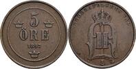 Schweden 5 Öre Schweden, Oskar II. 1872-1907, 5 Öre 1897 -