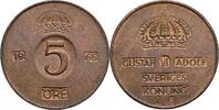 Schweden 5 Öre Schweden, Gustaf VI. Adolf 1950-1973, 5 Öre 1966 -
