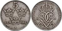 Schweden 5 Öre Schweden, Gustaf V. 1907-1950, 5 Öre 1917 -