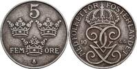 Schweden 5 Öre Schweden, Gustaf V. 1907-1950, 5 Öre 1944 -