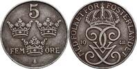 Schweden 5 Öre Schweden, Gustaf V. 1907-1950, 5 Öre 1948 -