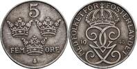 Schweden 5 Öre Schweden, Gustaf V. 1907-1950, 5 Öre 1945 -