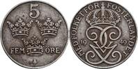 Schweden 5 Öre Schweden, Gustaf V. 1907-1950, 5 Öre 1949 -