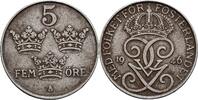 Schweden 5 Öre Schweden, Gustaf V. 1907-1950, 5 Öre 1946 -