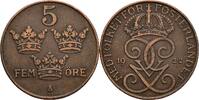 Schweden 5 Öre Schweden, Gustaf V. 1907-1950, 5 Öre 1922 -