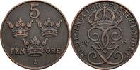Schweden 5 Öre Schweden, Gustaf V. 1907-1950, 5 Öre 1913 -