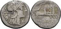 Denar 132 BC ROM Republik Marcus Aburius Geminus 132 BC ss-