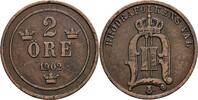 Schweden 2 Öre Schweden, Oskar II. 1872-1907, 2 Öre 1902 -