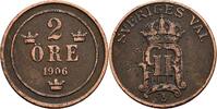 Schweden 2 Öre Schweden, Oskar II. 1872-1907, 2 Öre 1906 -
