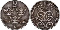 Schweden 2 Öre Schweden, Gustaf V. 1907-1950, 2 Öre 1946 -