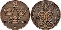 Schweden 2 Öre Schweden, Gustaf V. 1907-1950, 2 Öre 1924 -