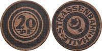 Deutschland, Halle 20 Pfennig Straßenbahngeld aus Presspappe -